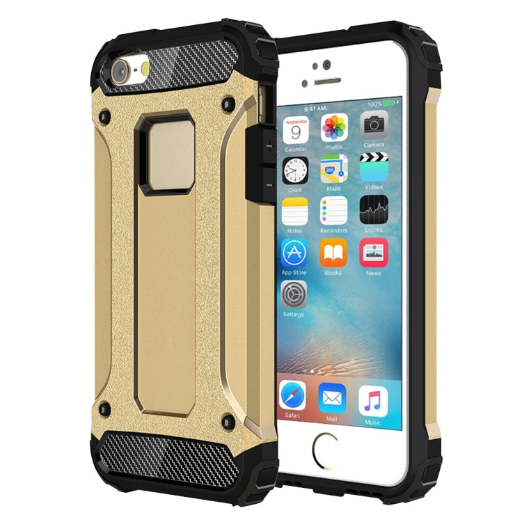 Tough Armor TPU + PC Combination Case for iPhone SE & 5 & 5s – TPU, For 5 & iPhone 5S & iPhone SE For 5 & iPhone 5S & iPhone SE Gold