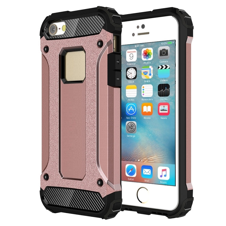 Tough Armor TPU + PC Combination Case for iPhone SE & 5 & 5s – TPU, For 5 & iPhone 5S & iPhone SE For 5 & iPhone 5S & iPhone SE Rose Gold