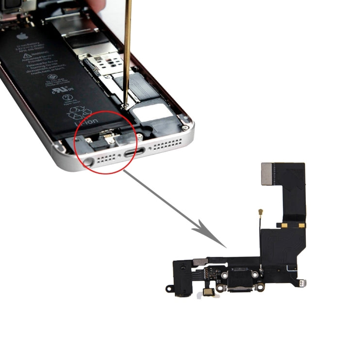 Original Charging Port + Audio Flex Cable for iPhone SE – Durable Build, Easy to Use, For iPhone SE For iPhone SE Black