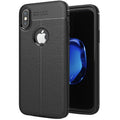 For iPhone X / XS Litchi Texture TPU Protective Back Cover Case, For X For X Black