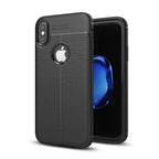 For iPhone X / XS Litchi Texture TPU Protective Back Cover Case, For X