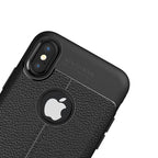 For iPhone X / XS Litchi Texture TPU Protective Back Cover Case, For X