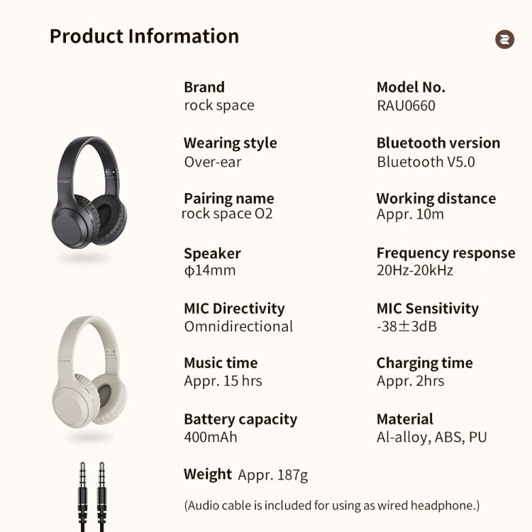 Wireless Headset – Bluetooth 5.0, HiFi Bass Sound