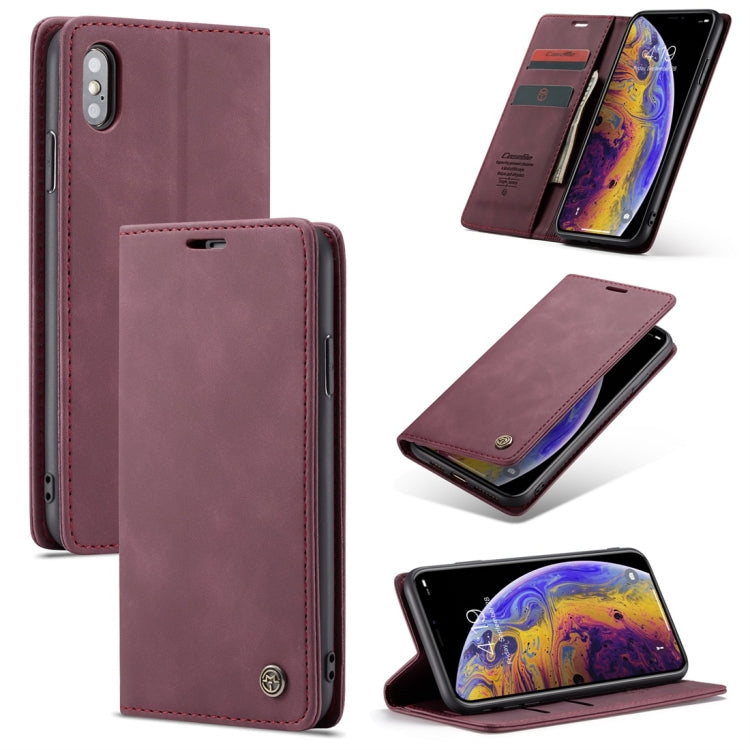 Case – Leather (iPhone X) #3 For iPhone X XS Wine Red