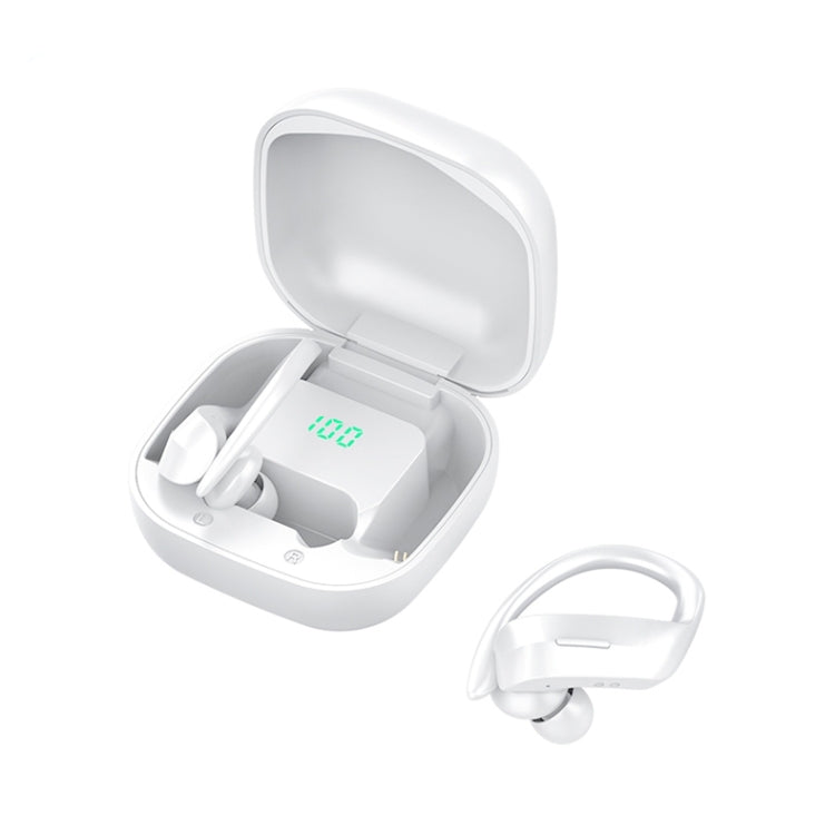 258 Wireless Ear-mounted Bluetooth Earphone with Charging Box & Digital Display, Support Touch & HD Call & Voice Assistant & NFC, MD03 Black, 258 White – Waterproof, Bluetooth 258 White White