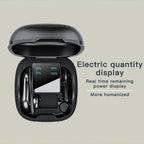258 Wireless Ear-mounted Bluetooth Earphone with Charging Box & Digital Display, Support Touch & HD Call & Voice Assistant & NFC, MD03 Black, 258 White