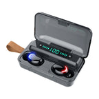 F9-5C Bluetooth Earphones – Four-bar Breathing Light + Digital Display Noise Reduction Bluetooth... F9-5C Four-bar Light with Strap Black Black