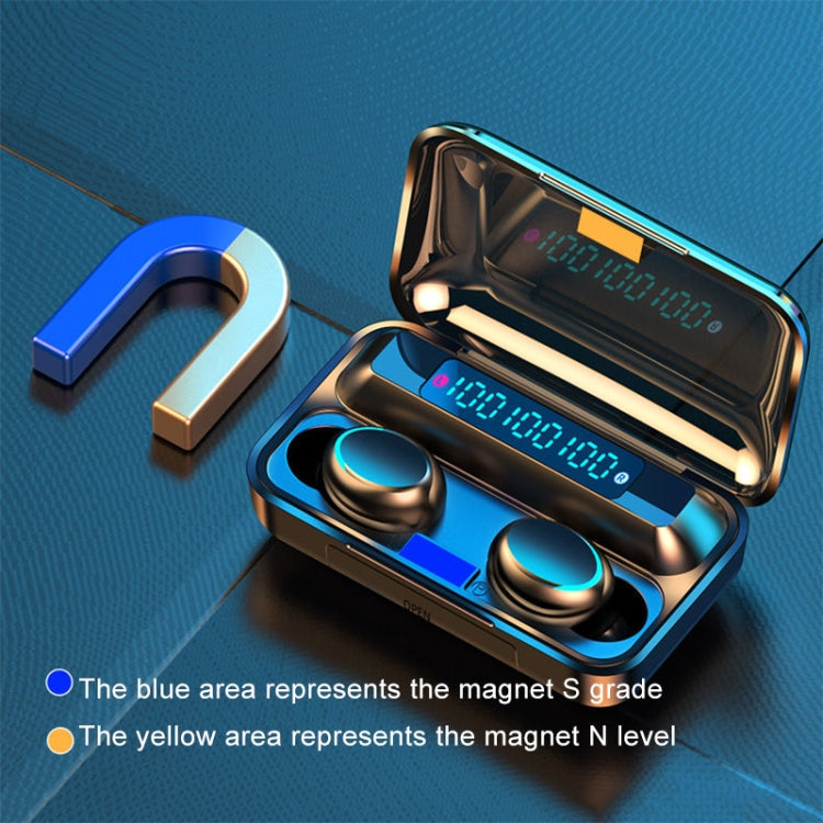 F9-5C Bluetooth Earphones – Four-bar Breathing Light + Digital Display Noise Reduction Bluetooth...