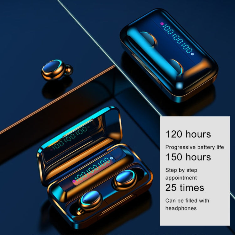 F9-5C Bluetooth Earphones – Four-bar Breathing Light + Digital Display Noise Reduction Bluetooth...