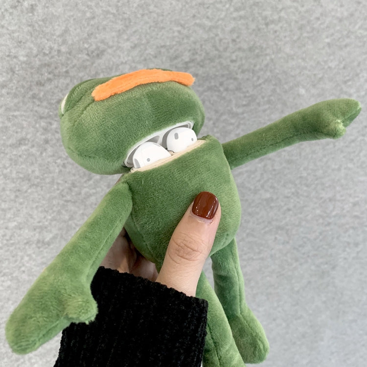 For AirPods 1 / 2 Plush Sad Frog Shape Earphone Protective Case with Hook Default Title