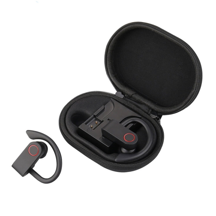 JHO-A9 TWS Wireless Hanging Ear Type Bluetooth Earphone with Charging + Storage Integrated Zipper Bag, Support Voice Control, JHO-A9 JHO-A9