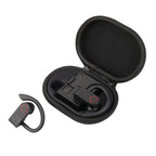 JHO-A9 TWS Wireless Hanging Ear Type Bluetooth Earphone with Charging + Storage Integrated Zipper Bag, Support Voice Control, JHO-A9