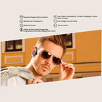 JHO-A9 TWS Wireless Hanging Ear Type Bluetooth Earphone with Charging + Storage Integrated Zipper Bag, Support Voice Control, JHO-A9