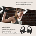 JHO-A9 TWS Wireless Hanging Ear Type Bluetooth Earphone with Charging + Storage Integrated Zipper Bag, Support Voice Control, JHO-A9