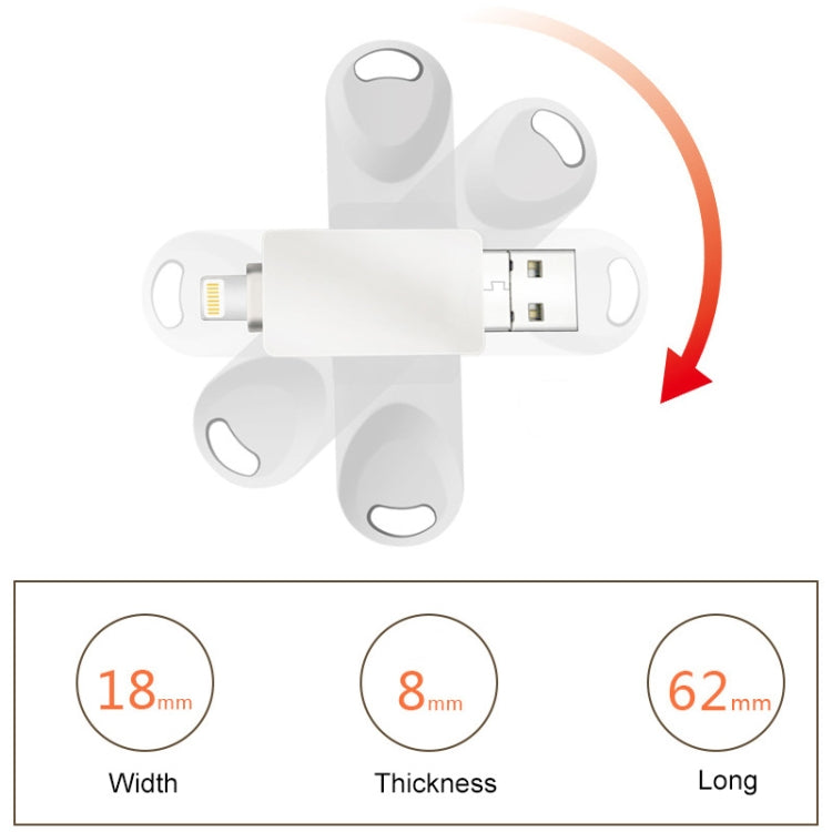 S29 3 in 1 256GB Micro USB + USB + 8 Pin Interface Metal Twister Flash Disk, 256G – Durable Build, Easy to Use