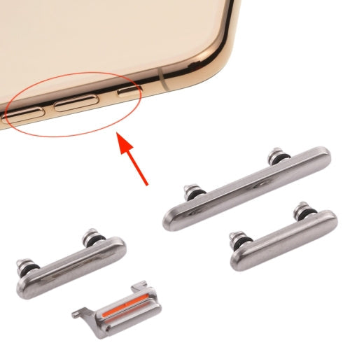 Side Keys (Power Button + Volume Button + Mute Button) for iPhone XS / XS Max, For iPhone XS / XS Max, For XS / XS Max For iPhone XS XS Max White
