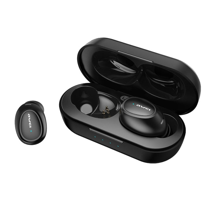 awei T16 TWS Bluetooth V5.0 Ture Wireless Sports Headset with Charging Case Black