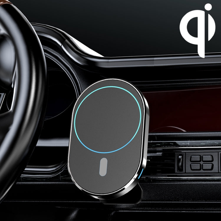 JJT-968 15W Max Output Magnetic Car Air Outlet Bracket Wireless Charger, JJT-968 JJT-968 Black