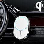 JJT-968 15W Max Output Magnetic Car Air Outlet Bracket Wireless Charger, JJT-968 – Magnetic, TPU JJT-968 White