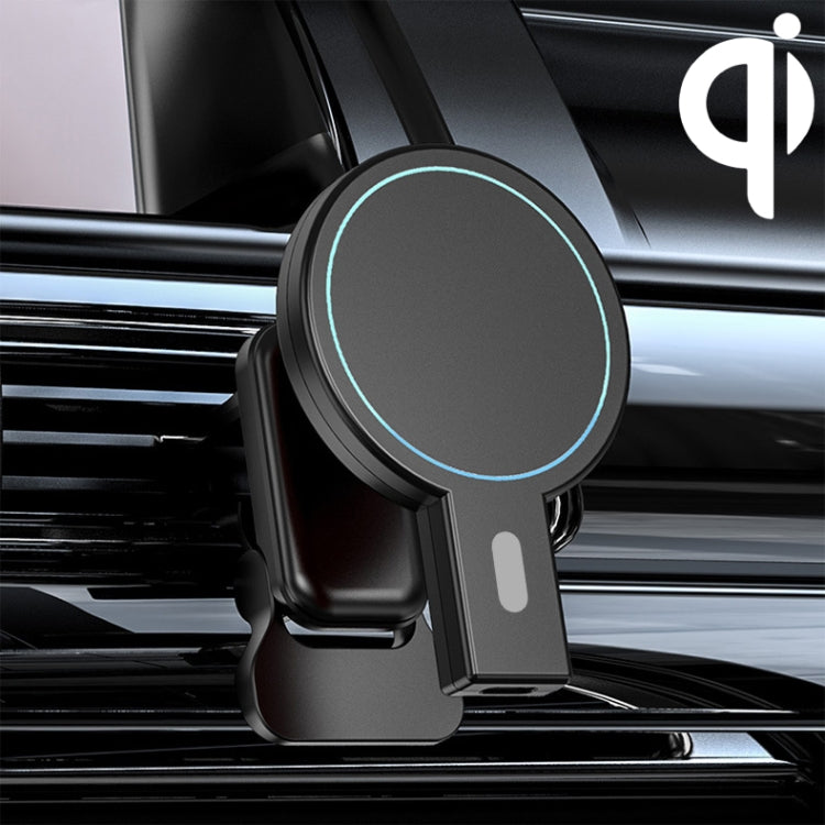 K07 15W Max Output Magnetic Car Air Outlet Bracket Wireless Charger, K07 K07 Black