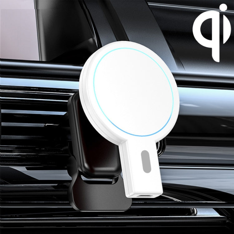 K07 15W Max Output Magnetic Car Air Outlet Bracket Wireless Charger, K07 – Magnetic, TPU K07 White