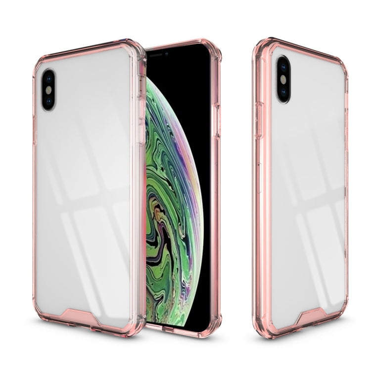 For iPhone XS Max Acrylic + TPU Shockproof Transparent Armor Case, For iPhone XS Max For iPhone XS Max Magenta