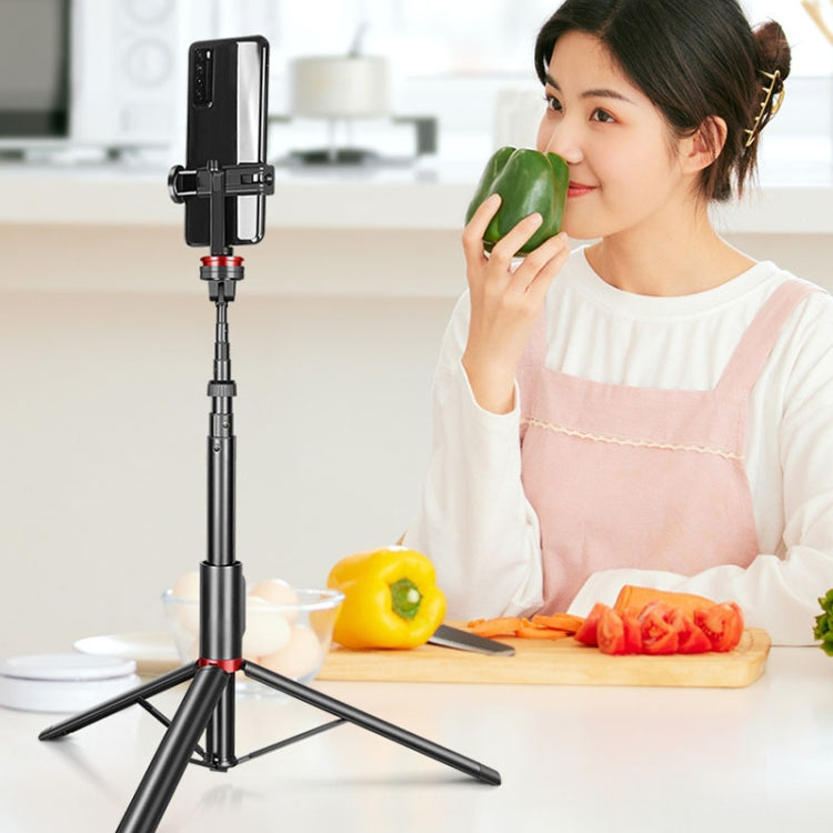 Aluminum Alloy Mobile Phone Bluetooth Selfie Stick Live Floor Tripod Bracket, Height: 1.5m, Height: 1.5m – Bluetooth, Aluminum Alloy