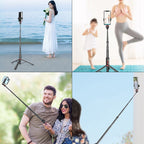 Aluminum Alloy Mobile Phone Bluetooth Selfie Stick Live Floor Tripod Bracket, Height: 1.8m, Height: 1.8m
