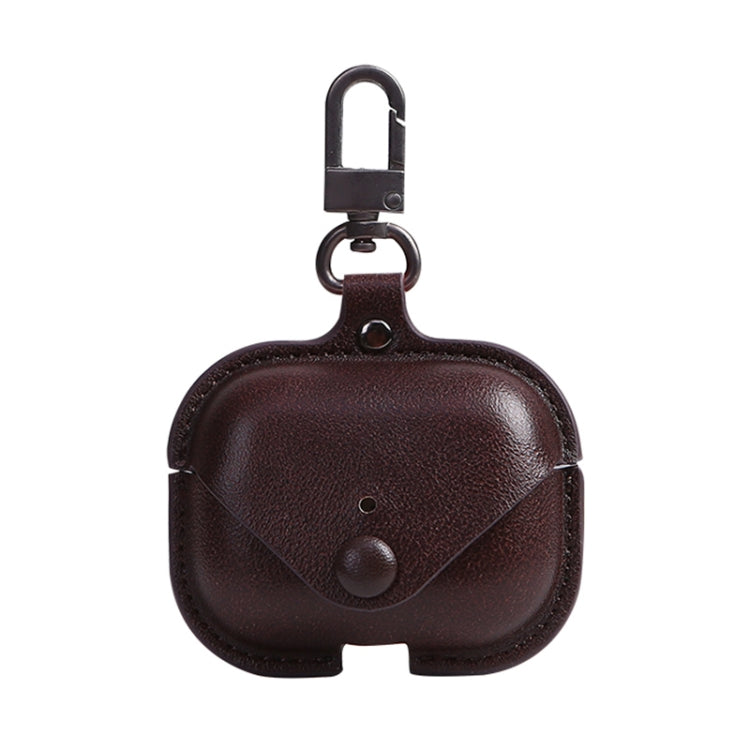 Protective Case – Leather (AirPods Pro Litchi Texture PU) For AirPods Pro Coffee