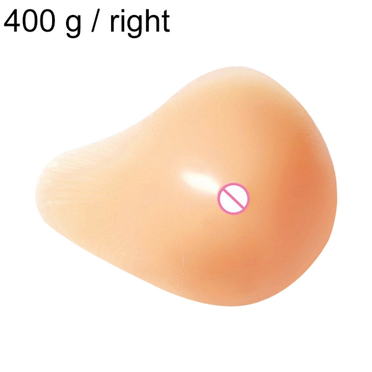 AS6 Spiral Shape Postoperative Rehabilitation Fake Breasts Silicone Breast Pad Nipple Cover 400g/Right, 400g/Right 400g Right