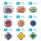 Glass Food Storage Containers with Airtight Lids - Assorted Sizes - 12 PACK