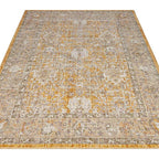 Indoor Outdoor Yellow Medallion Rug