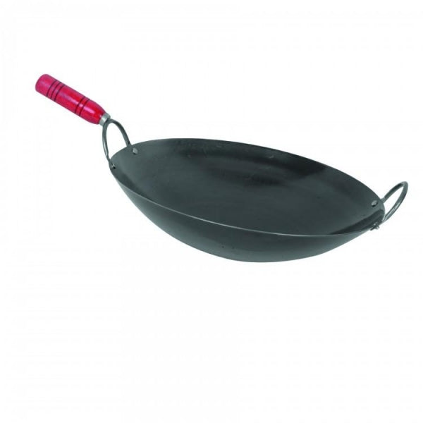 Iron Wok With Wood Handle