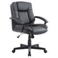 Office Chair, Computer Desk Chair, Mid Back Executive Chair with Adjustable Height and Swivel Rolling Wheels for Home Study, Black Black