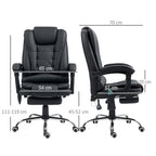 Ergonomic Heated 6 Points Vibration Massage Office Chair Black