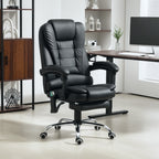 Ergonomic Heated 6 Points Vibration Massage Office Chair Black