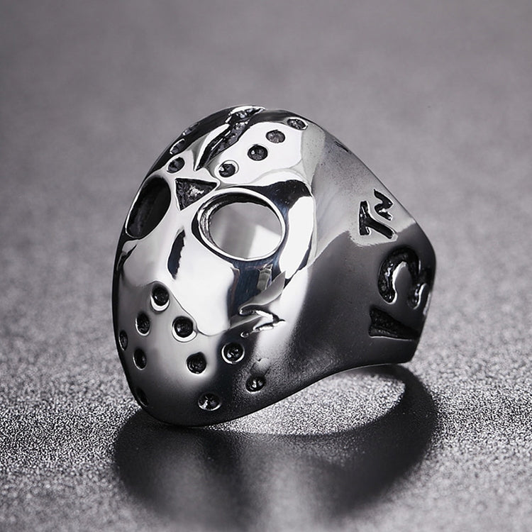 Europe and America Style Punk Gothic Rock Mask Skull Men Titanium Steel Ring, US Size: 11, Diameter: 20.7mm, Perimeter: 65mm, Diameter: 20.7mm Diameter: 20.7mm