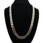 Europe and America Fashion Alloy Chain Hip Hop Simple Long Necklace, Width: 12mm, Length: 80cm Gold