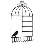Birdcage Shape Ear Stud Earrings Bracelet Pendant Necklace Jewelry Display Storage Rack