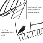Birdcage Shape Ear Stud Earrings Bracelet Pendant Necklace Jewelry Display Storage Rack