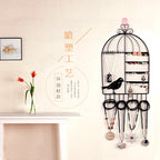 Birdcage Shape Ear Stud Earrings Bracelet Pendant Necklace Jewelry Display Storage Rack