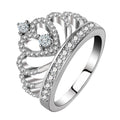Princess Queen Crown-shaped Platinum Plated Zircon Ring, US Size: 5, Diameter: 15.7mm, Perimeter: 49.3mm, 5 – Durable Build, Easy to Use 5