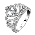 Princess Queen Crown-shaped Platinum Plated Zircon Ring, US Size: 5, Diameter: 15.7mm, Perimeter: 49.3mm, 5 – Durable Build, Easy to Use 5