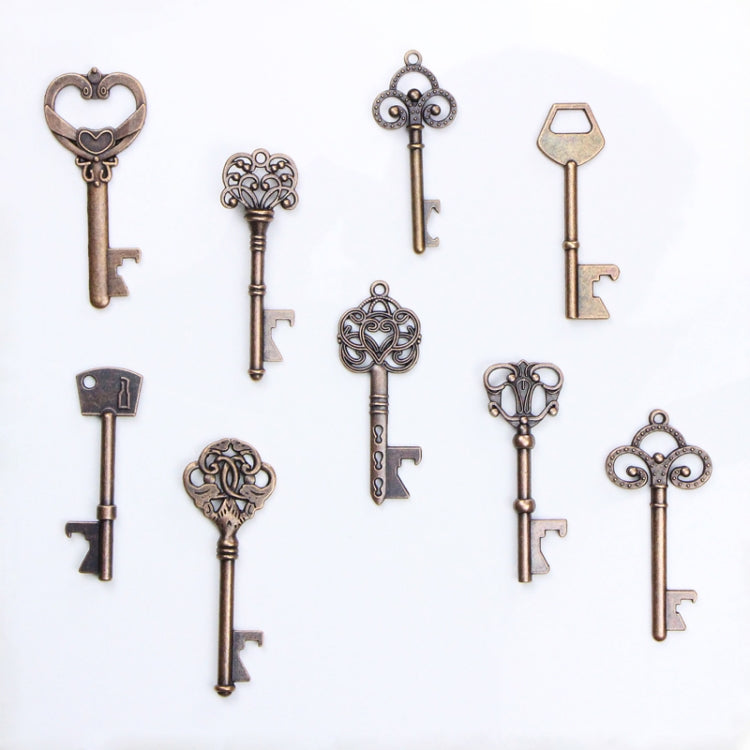 Mixed Set Of Vintage Skeleton Keys In Antique Bronze Of Different Size As Ornamental Decorations For Party Favors, Necklaces, Arts And Crafts(Bronze Set of 9 PCS), Set of 9 PCS – Durable Build, Easy to Use Set of 9 PCS