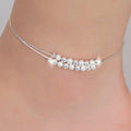 Simple Fashion Frosted Bead Personality Silver Plated Anklet(Silver) Default Title