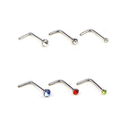60 PCS Color Mixed Diamond Shape Stainless Steel Nose Stud Rings L Shaped Piercing Jewelry,Pin Length: 7mm, pin diameter: 0.6mm (Color), Colour (60 PCS), White (60 PCS) – Durable Build, Easy to Use