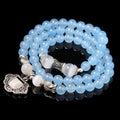 Fashion Jewelry Accessory Garnet Beads Bracelet, Aquamarine & Longevity Lock, White Jade, Pink Crystal & Cat, Pink Crystal & Elephant & Fish, Red Agate & Elephant, Red Agate & Pi Xiu, Violitde, Garnet, Blue Sandstone & Calabash, Red Agate & Buddha Head Aquamarine & Longevity Lock JEWE5207D