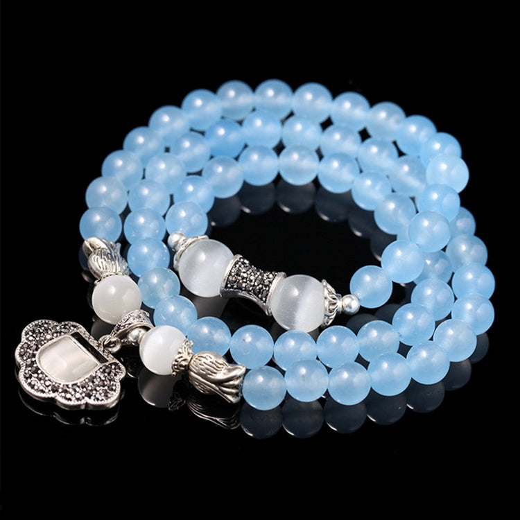 Fashion Jewelry Accessory Garnet Beads Bracelet, Aquamarine & Longevity Lock, White Jade, Pink Crystal & Cat, Pink Crystal & Elephant & Fish, Red Agate & Elephant, Red Agate & Pi Xiu, Violitde, Garnet, Blue Sandstone & Calabash, Red Agate & Buddha Head Aquamarine & Longevity Lock JEWE5207D