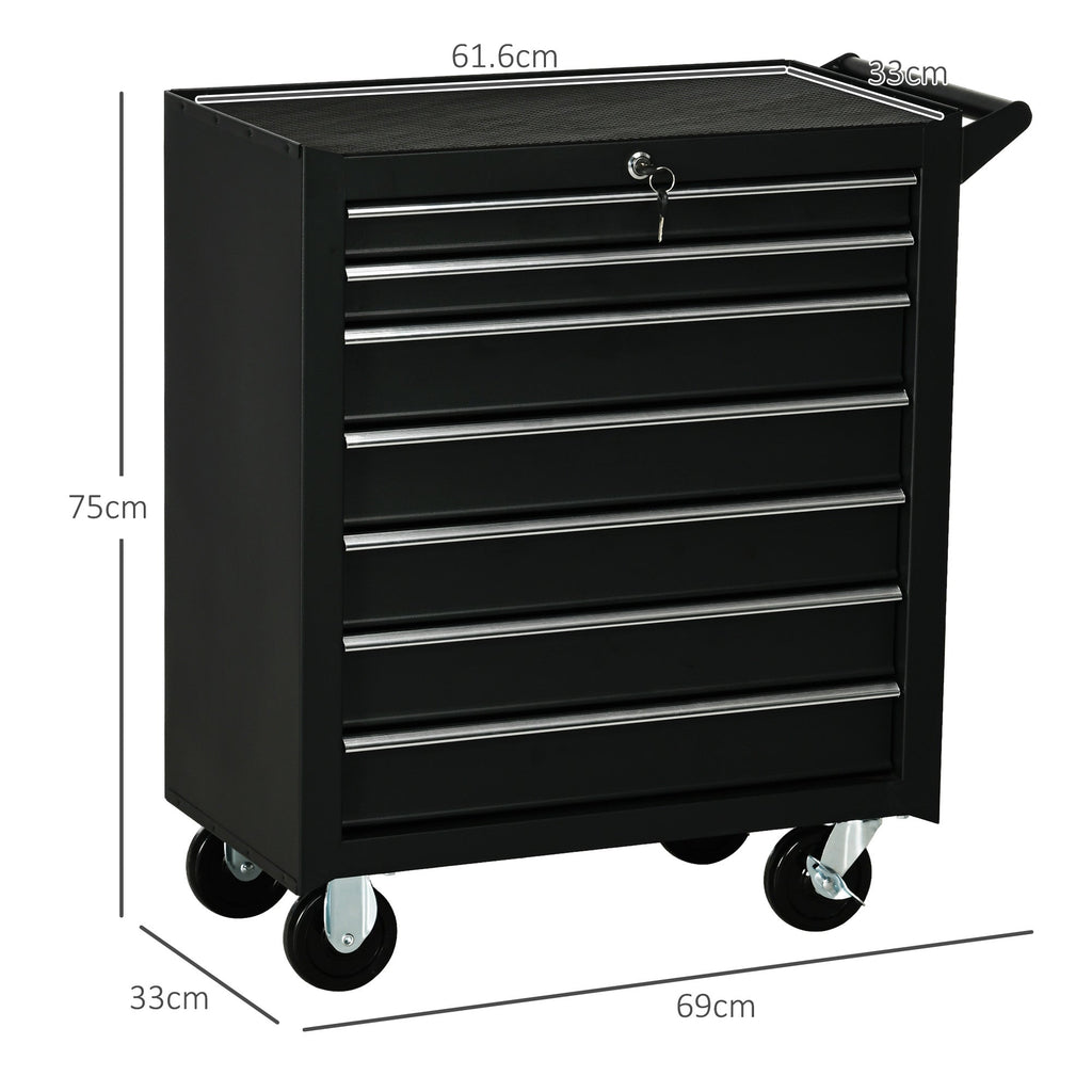 Roller Tool Storage Chest Box Garage Workshop 7 Drawers