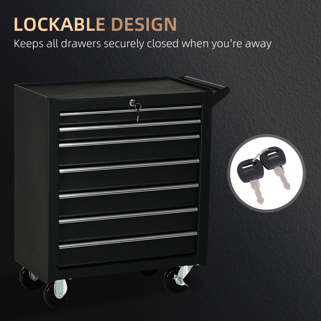 Roller Tool Storage Chest Box Garage Workshop 7 Drawers